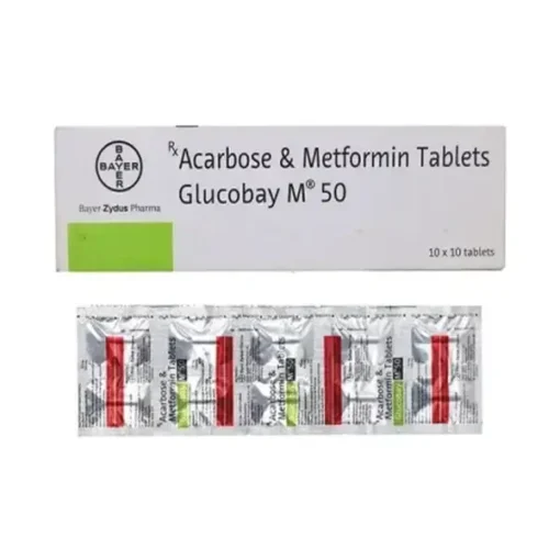 Glucobay M 50 mg Tablet (Acarbose , Metformin)