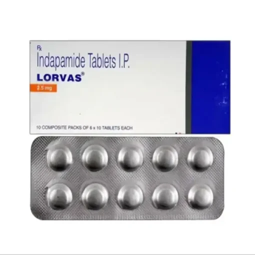 Lorvas 2.5 mg Tablet (Indapamide)