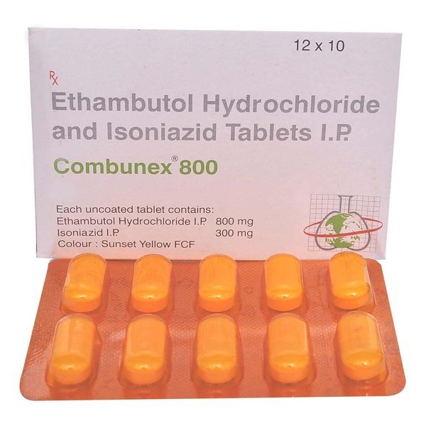 Combunex 800 Mg Tablets (Ethambutol/Isoniazid) 1 Combunex 800 Mg Tablets (Ethambutol/Isoniazid)