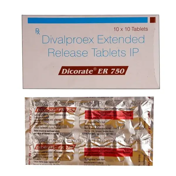 Dicorate ER 750 Mg Tablets (Divalproex Sodium) 1 Dicorate ER 750 Mg Tablets (Divalproex Sodium)